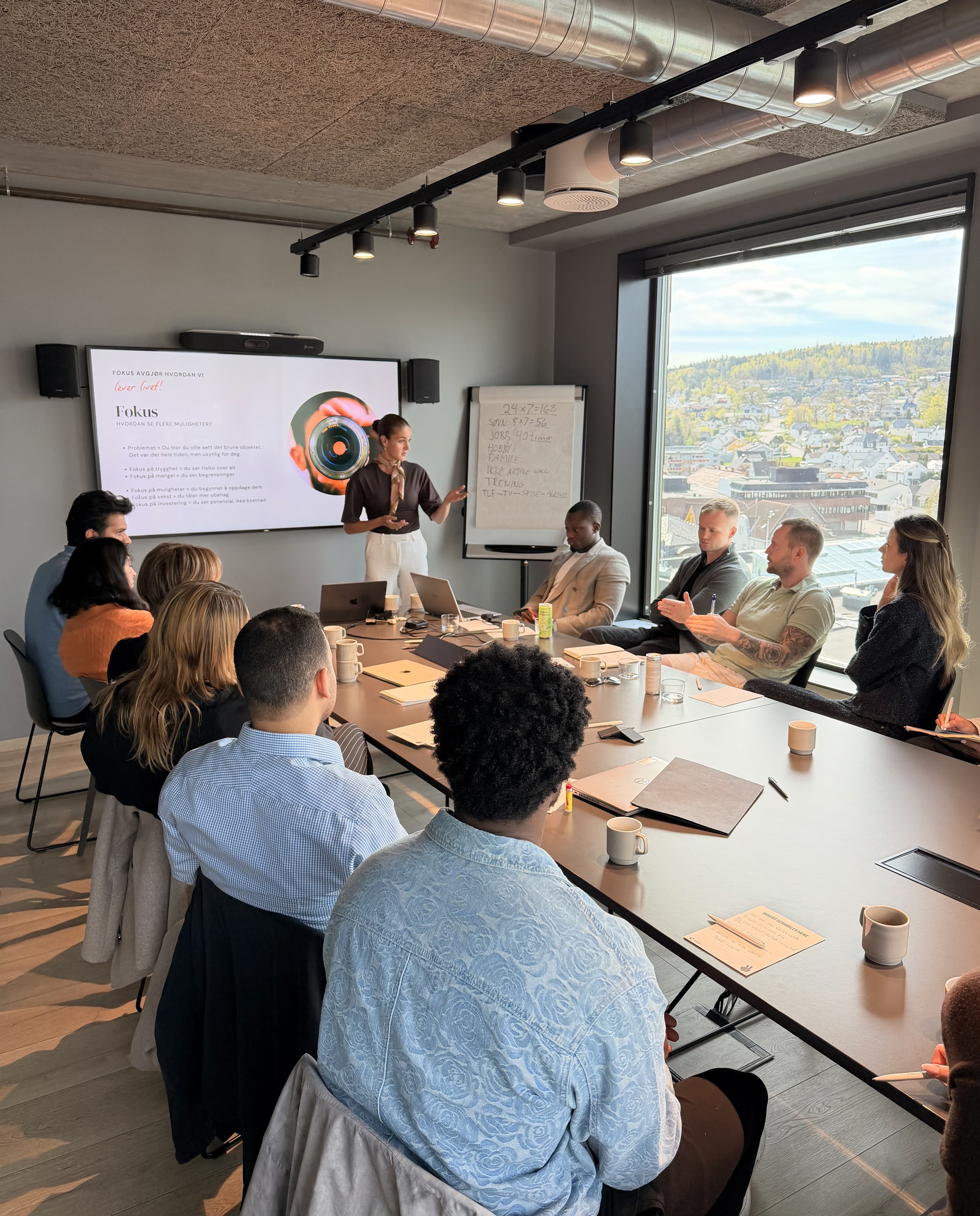 Undervisning og gruppearbeid i Cash Flow Kurset